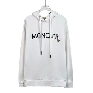 Moncler White Hoodie Sweatshirt S